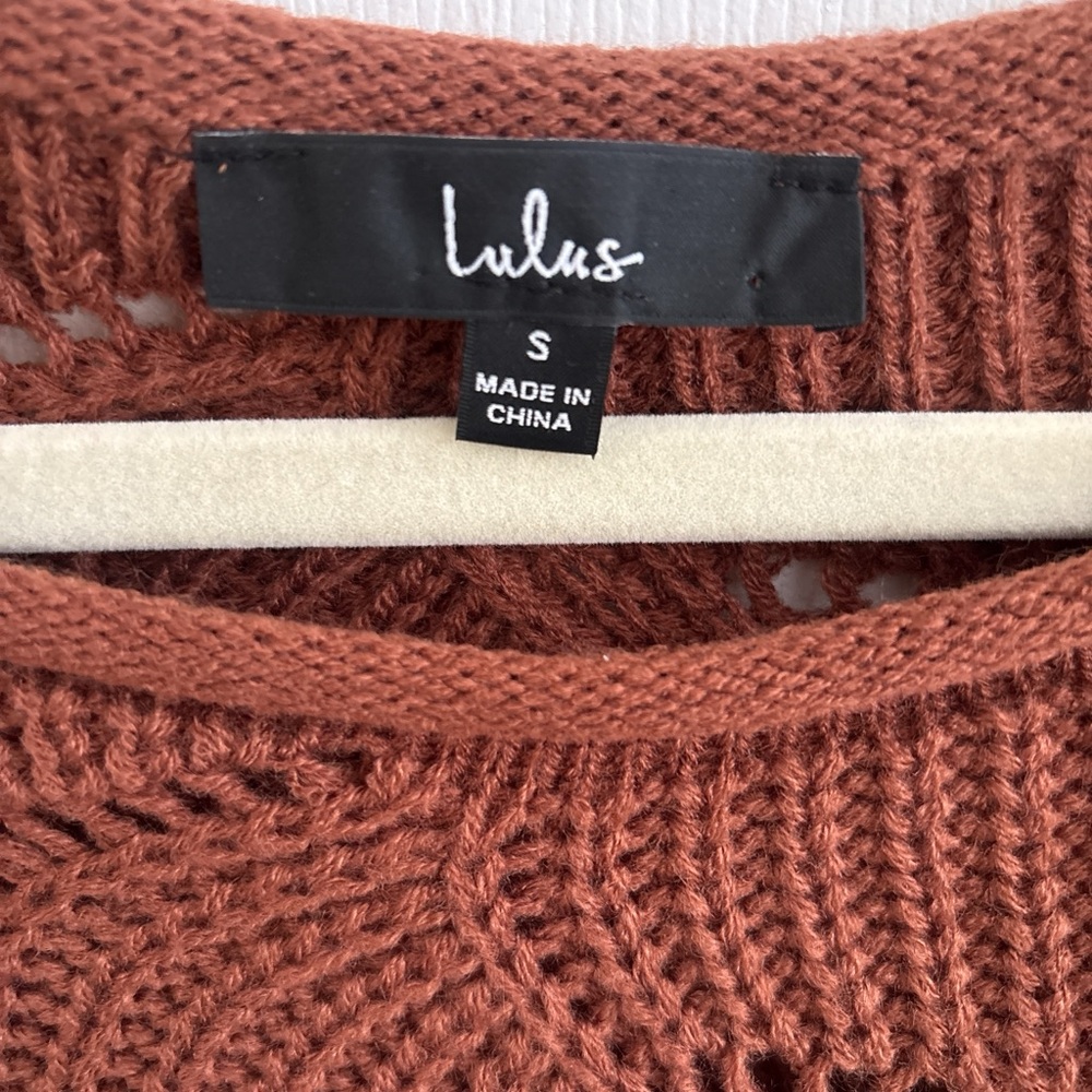 Lulu's Rust Knit Sweater - Picture 3 of 3